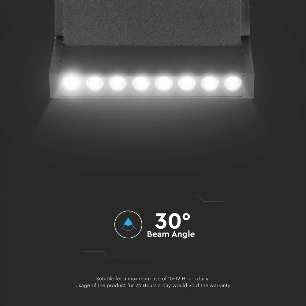 10W Lampa Smart LED Magnetic na szynoprzewodzie 3w1 / Obudowa: Czarna