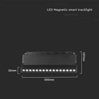 18W Lampa Smart LED Magnetic na szynoprzewodzie 3w1 / Obudowa: Czarna