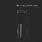 8W Lampa wisząca LED Smart 3w1 / Obudowa: Czarna