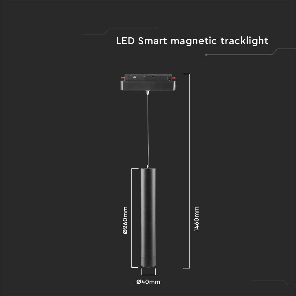 8W Lampa wisząca LED Smart 3w1 / Obudowa: Czarna