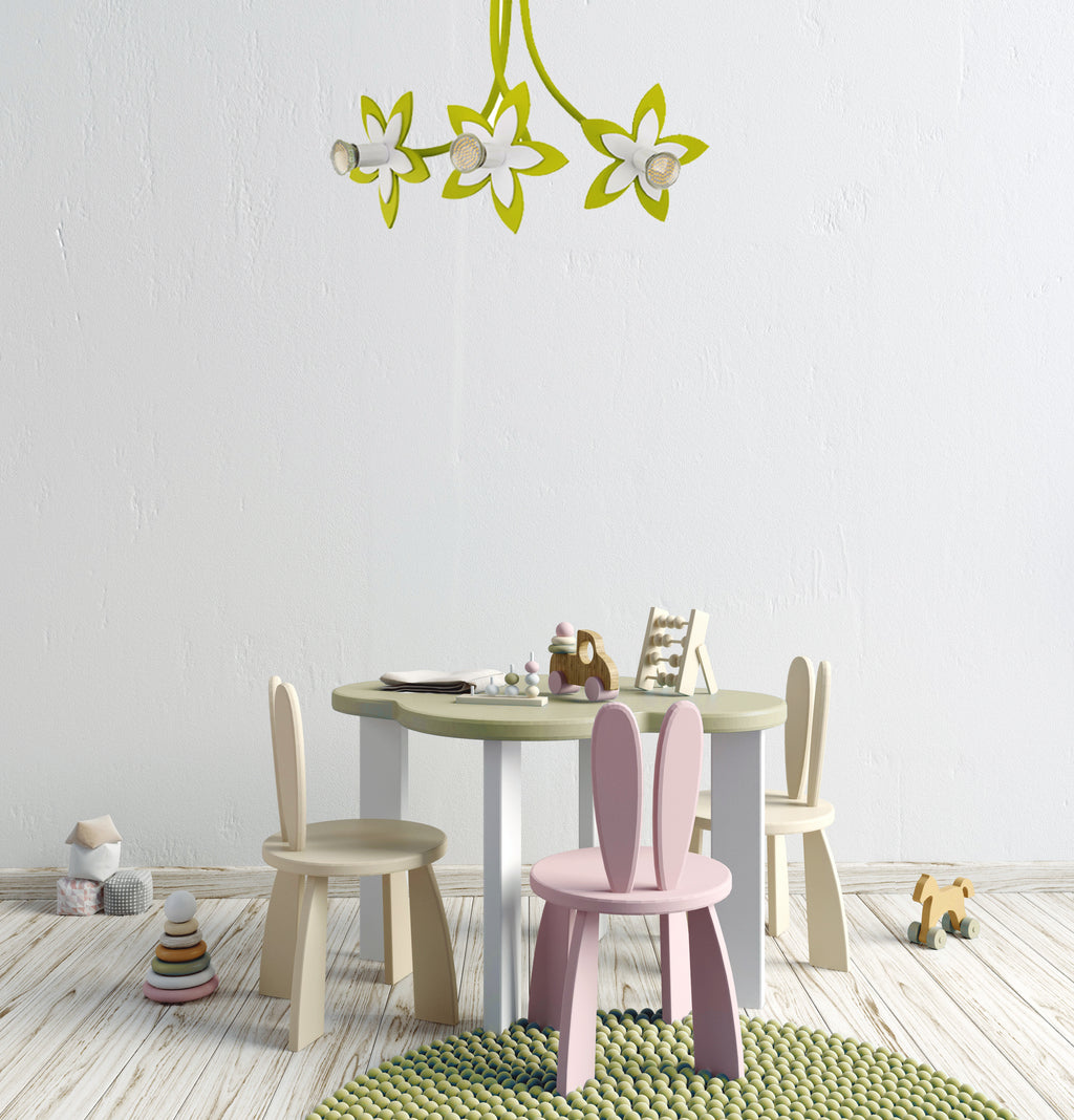 Nowodvorski Lampa przysufitowa FLOWERS 3x35W 50/60Hz - Sklejka - Multikolor II