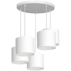 żyrandol Arden talerz dia 440, white, cylinder shade dia 180, h 150 white 5xE27