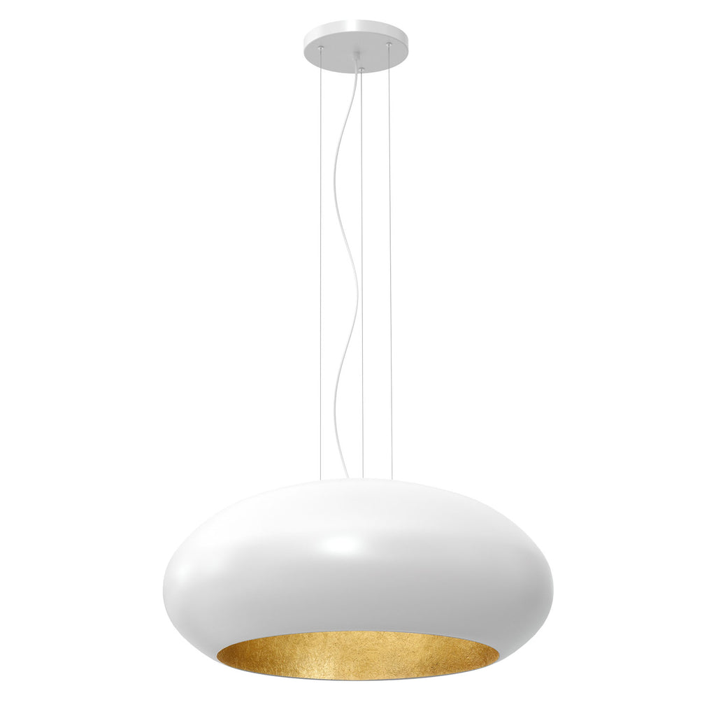 żyrandol Compo oval (dia 700) white/gold 1xE27