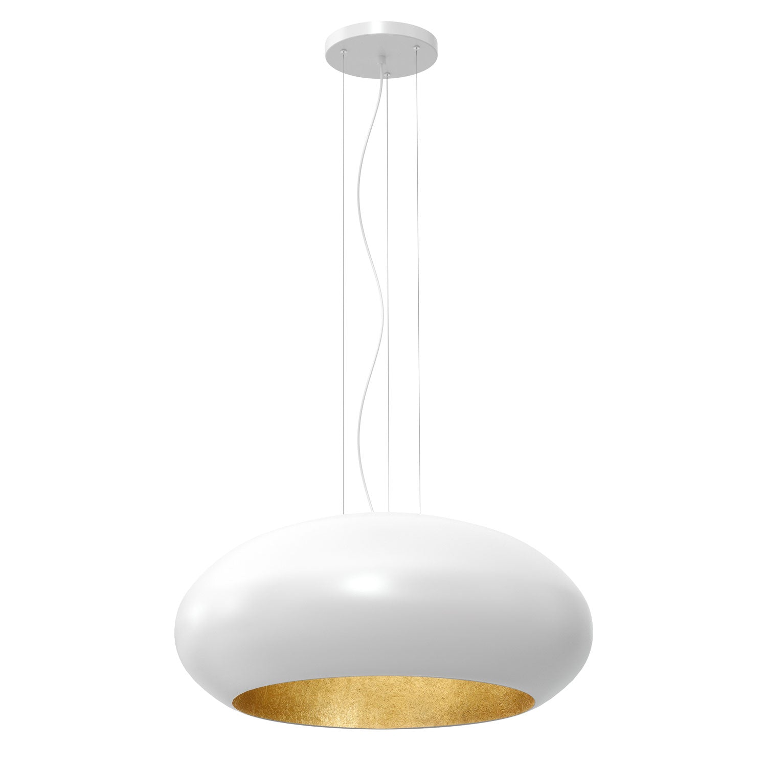 żyrandol Compo oval (dia 700) white/gold 1xE27