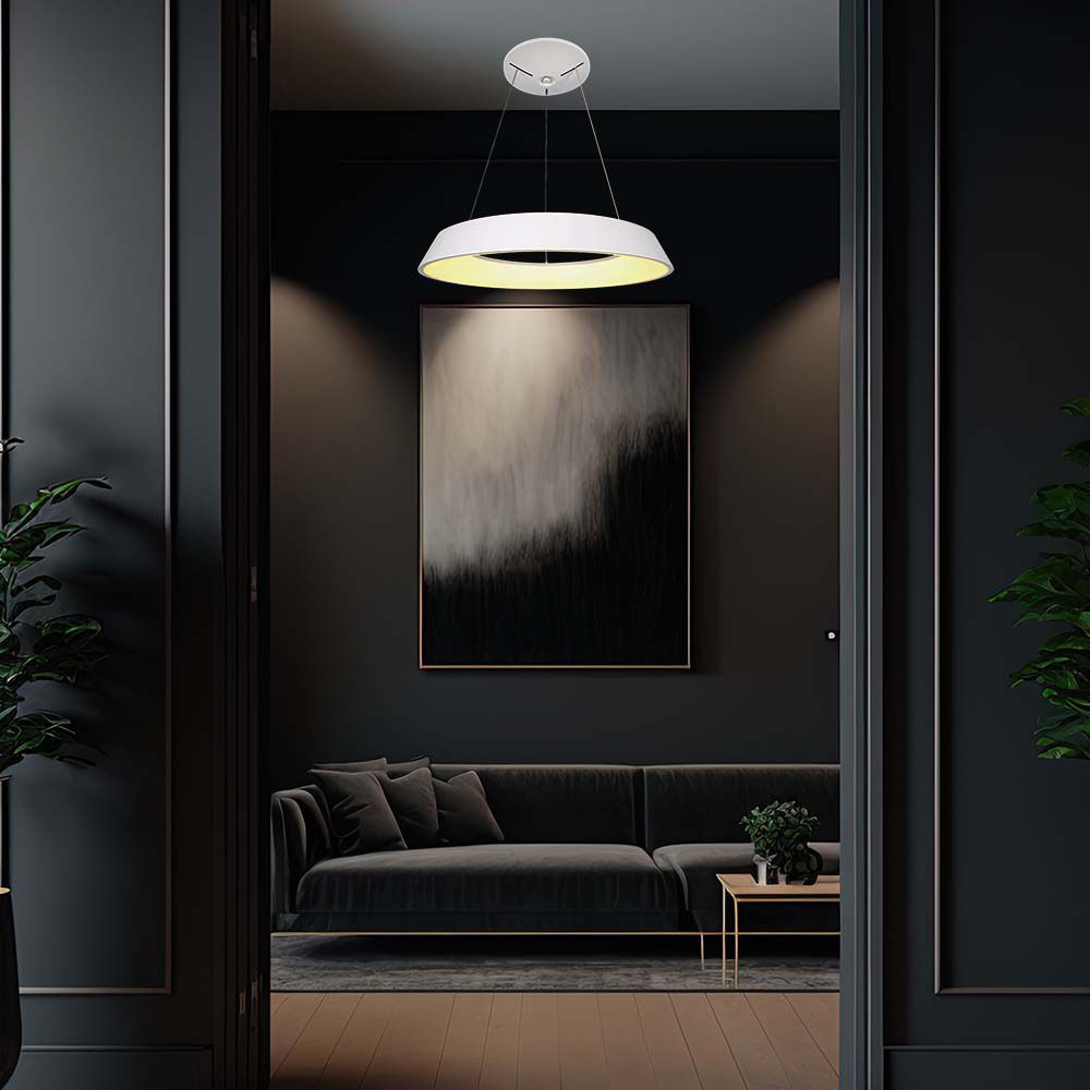 48W Lampa wisząca dekoracyjna LED Triac / Ściemniana / 4000K / Kolor: Biały