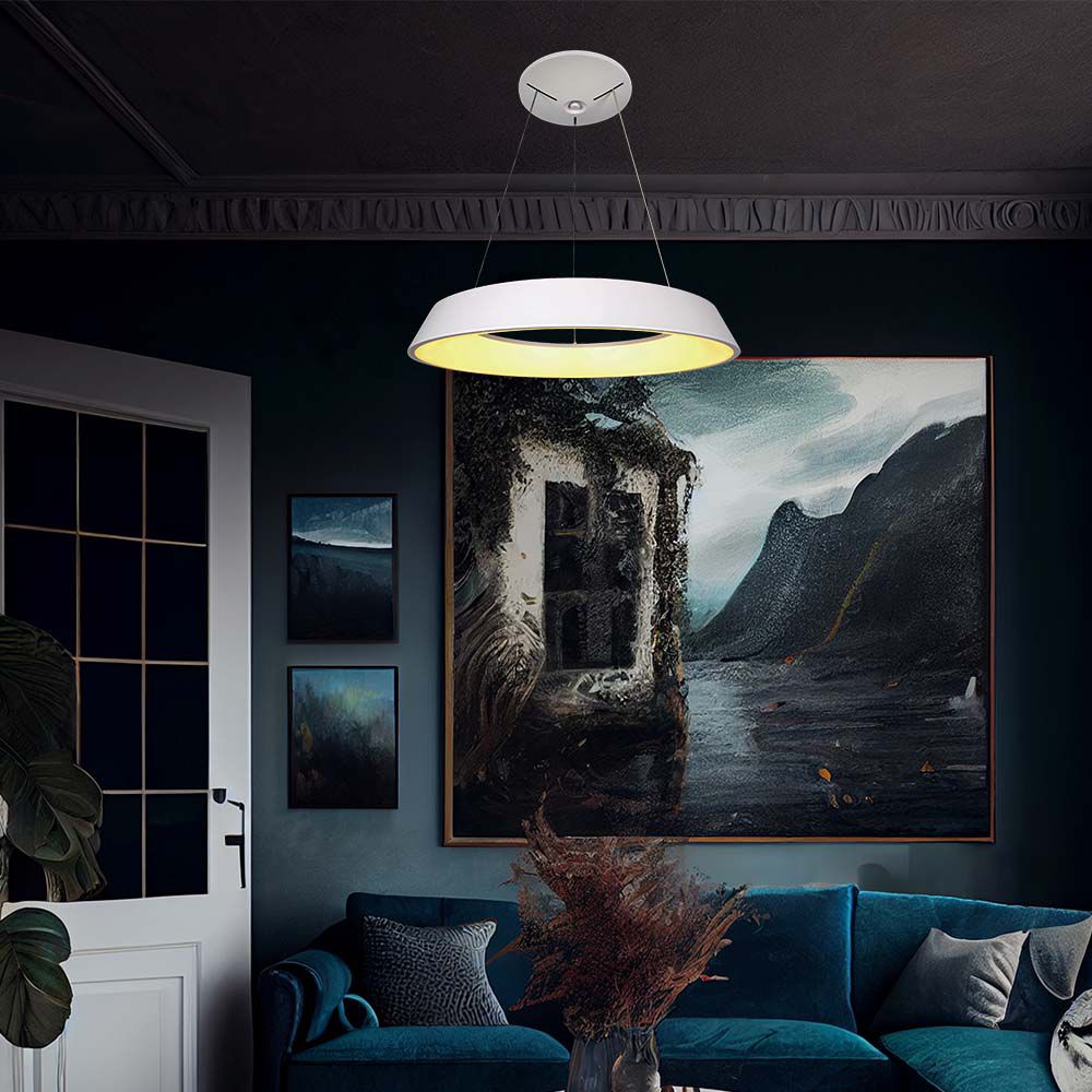 48W Lampa wisząca dekoracyjna LED Triac / Ściemniana / 3000K / Kolor: Biały