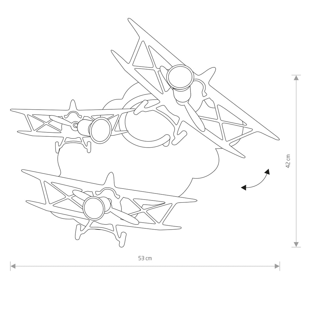 Nowodvorski Lampa przysufitowa PLANE 10W only LED 50/60Hz - Sklejka - Multikolor 6904