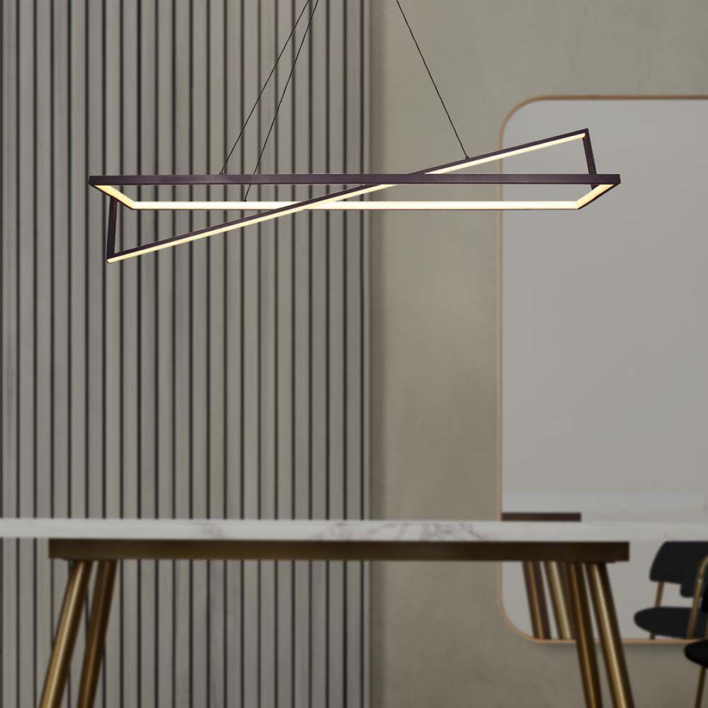 45W Lampa wisząca dekoracyjna LED TRIAC / Ściemniana / Barwa: 3000K/ Kolor: Czarny