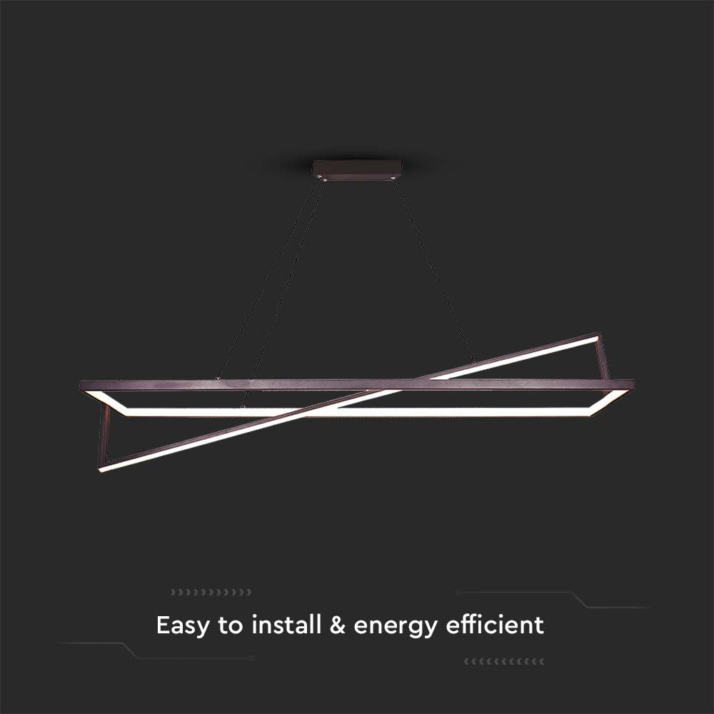 45W Lampa wisząca dekoracyjna LED TRIAC / Ściemniana / Barwa: 3000K/ Kolor: Czarny