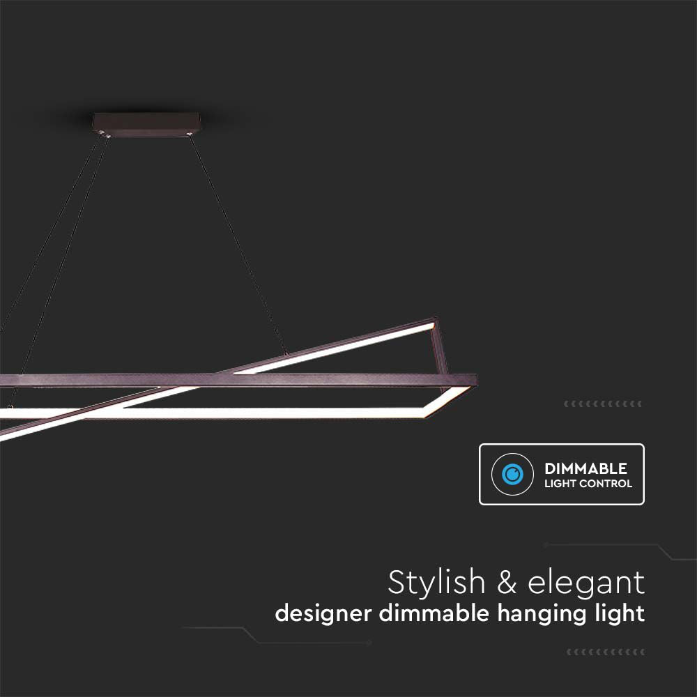 45W Lampa wisząca dekoracyjna LED TRIAC / Ściemniana / Barwa: 3000K/ Kolor: Czarny