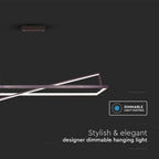 45W Lampa wisząca dekoracyjna LED TRIAC / Ściemniana / Barwa: 3000K/ Kolor: Czarny