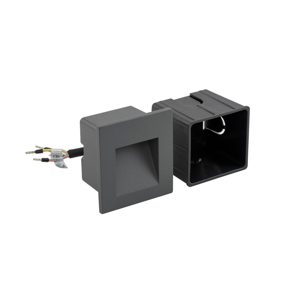 Nowodvorski Lampa ścienna wbudowana STEP LED 3W 50/60Hz IP44 - Aluminium lakierowane - Grafitowy