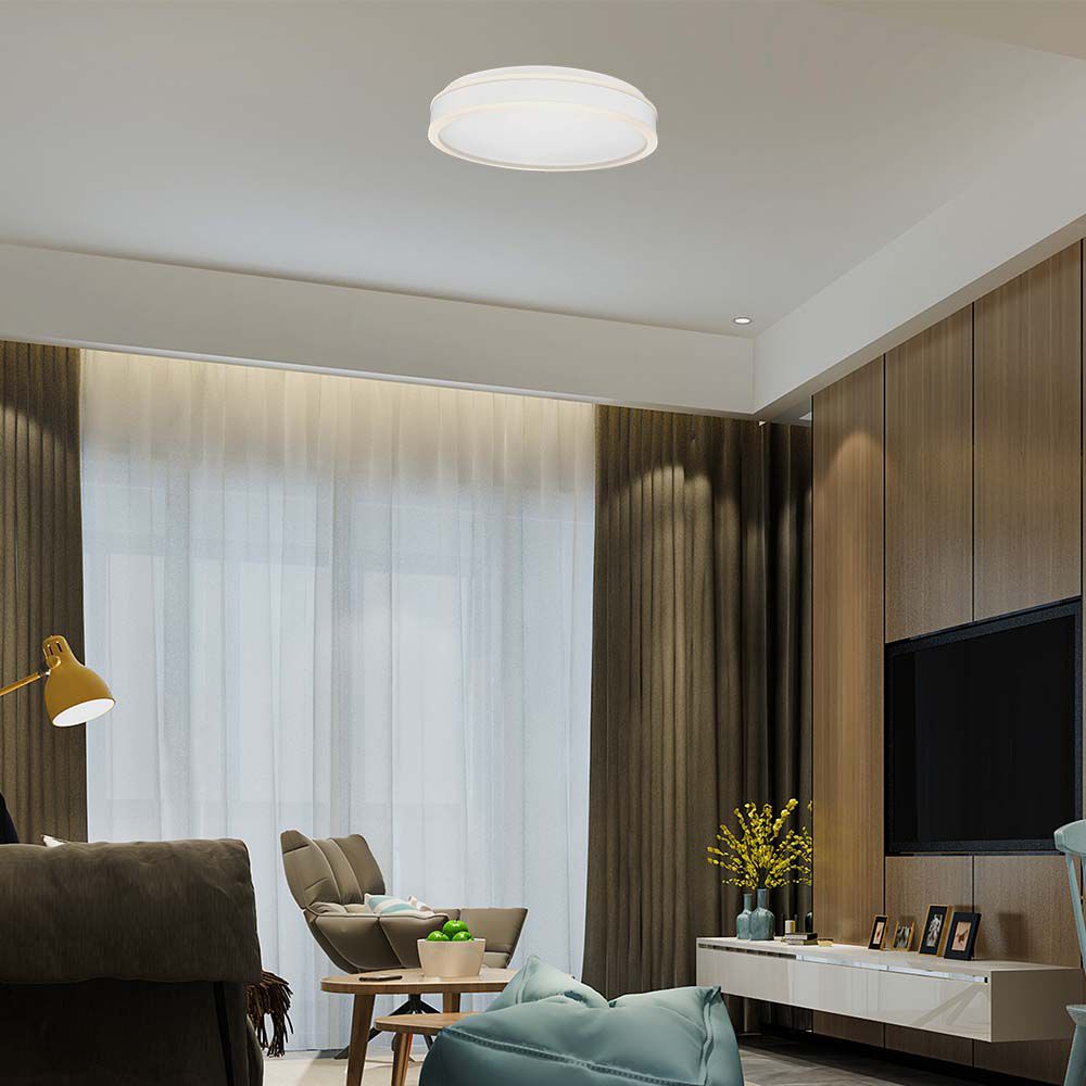 38W Lampa dekoracyjna LED / Barwa: 4000K / Kolor: Biały / Kształt: Okrągły