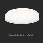 38W Lampa dekoracyjna LED / Barwa: 4000K / Kolor: Biały / Kształt: Okrągły