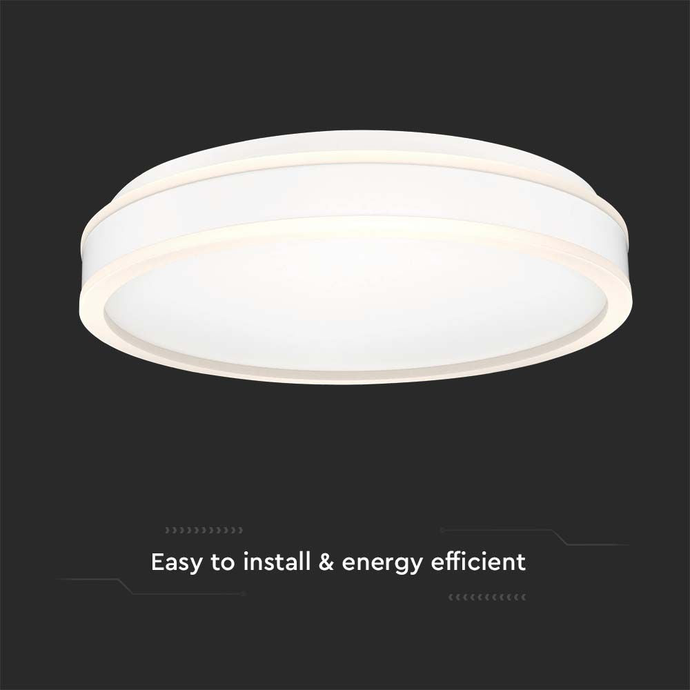 38W Lampa dekoracyjna LED / Barwa: 4000K / Kolor: Biały / Kształt: Okrągły