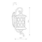 Nowodvorski Lampa ścienna natynkowa LANTERN 25W only LED 50/60Hz IP23 - Aluminium lakierowane - Czarny patynowany miedzią 6911