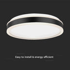 42W Lampa dekoracyjna LED TRIAC / Ściemniana / 4000K / Kolor: Czarny / Kształt: Okrągły