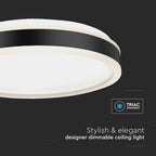 42W Lampa dekoracyjna LED TRIAC / Ściemniana / 4000K / Kolor: Czarny / Kształt: Okrągły