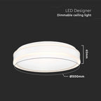 42W Lampa dekoracyjna LED TRIAC / Ściemniana / 4000K / Kolor: Biały / Kształt: Okrągły