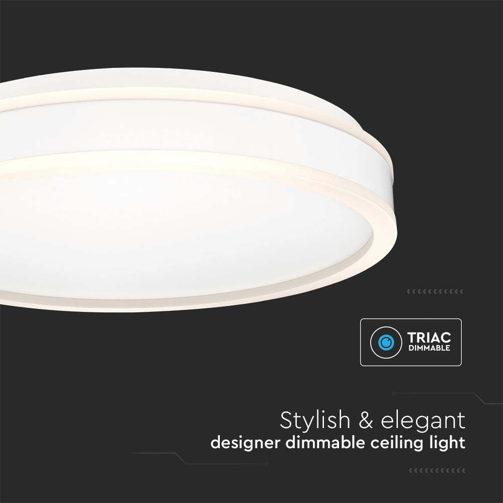 42W Lampa dekoracyjna LED TRIAC / Ściemniana / 4000K / Kolor: Biały / Kształt: Okrągły