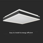 38W Lampa dekoracyjna LED 4000K / Kolor: Czarny / Kształt: Kwadratowy