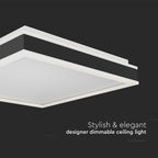 38W Lampa dekoracyjna LED 4000K / Kolor: Czarny / Kształt: Kwadratowy
