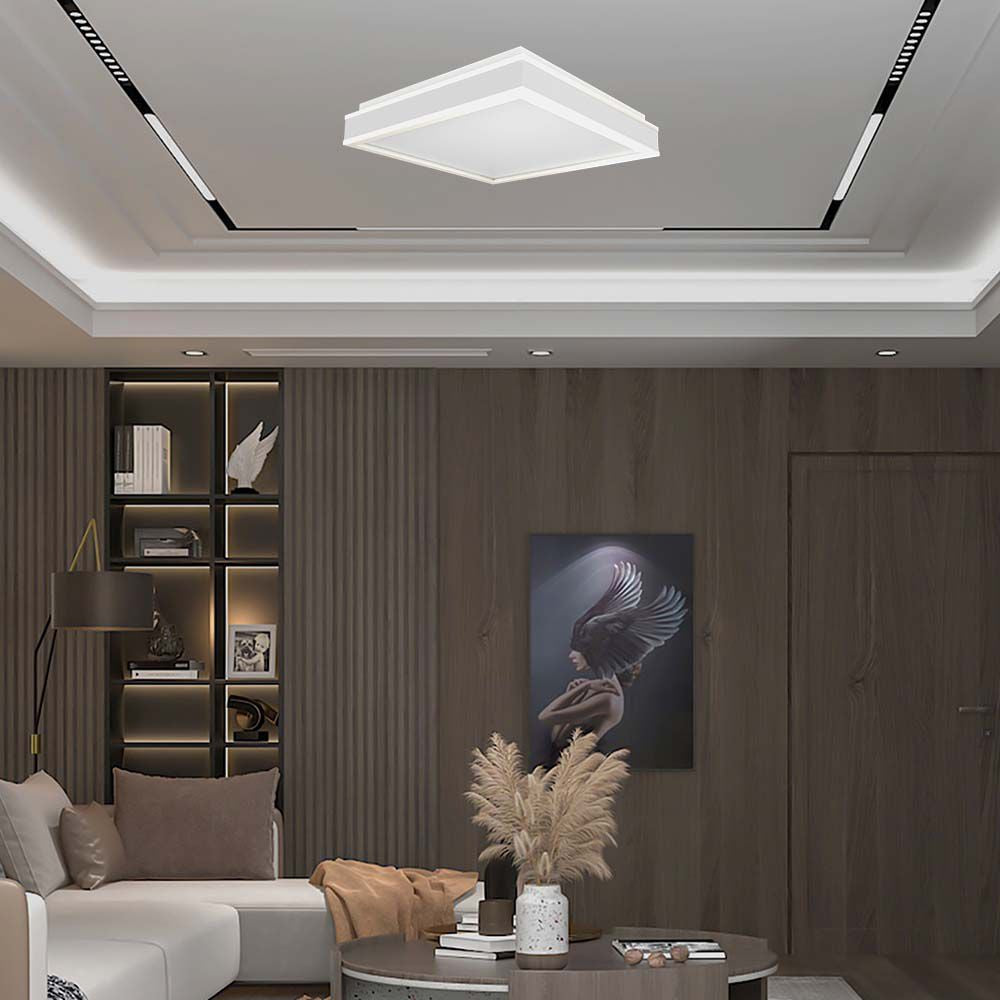 38W Lampa dekoracyjna LED 4000K / Kolor: Biały / Kształt: Kwadratowy
