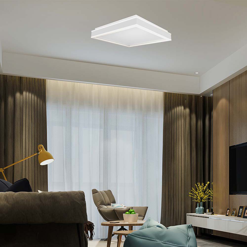 38W Lampa dekoracyjna LED 4000K / Kolor: Biały / Kształt: Kwadratowy