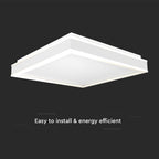 38W Lampa dekoracyjna LED 4000K / Kolor: Biały / Kształt: Kwadratowy