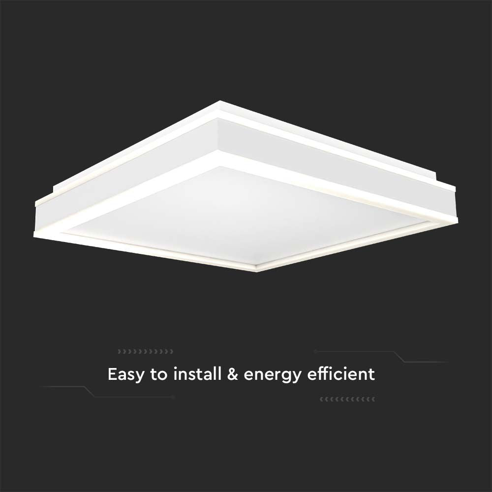 38W Lampa dekoracyjna LED 4000K / Kolor: Biały / Kształt: Kwadratowy
