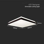 48W Lampa dekoracyjna LEDTRIAC / Ściemniana / Barwa: 4000K/ Kolor: Czarny / Kształt: Kwadratowy