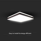 48W Lampa dekoracyjna LEDTRIAC / Ściemniana / Barwa: 4000K/ Kolor: Czarny / Kształt: Kwadratowy