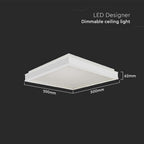 48W Lampa dekoracyjna LEDTRIAC / Ściemniana / Barwa: 4000K / Kolor: Biały / Kształt: Kwadratowy