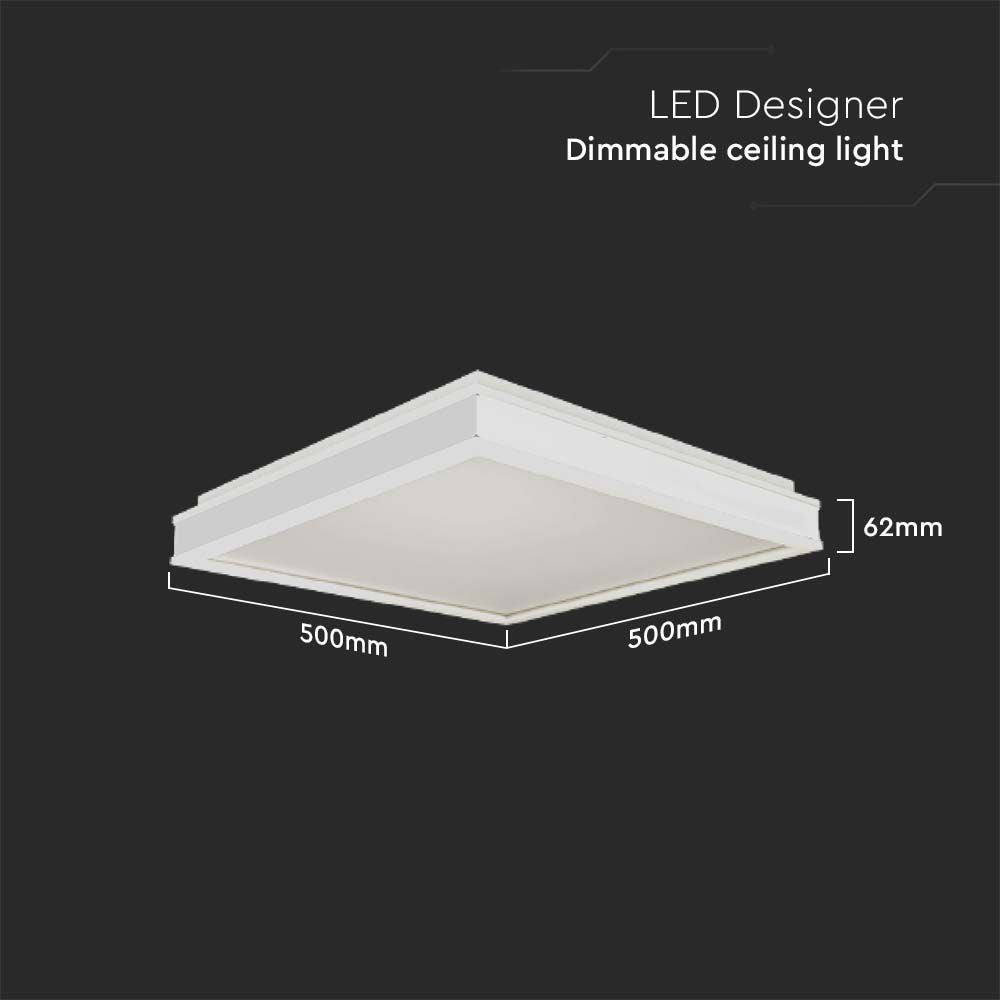 48W Lampa dekoracyjna LEDTRIAC / Ściemniana / Barwa: 4000K / Kolor: Biały / Kształt: Kwadratowy