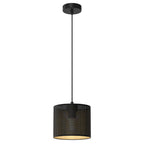 żyrandol Loft shade black, cylinder shade dia 180, h 150 black/gold 1xE27