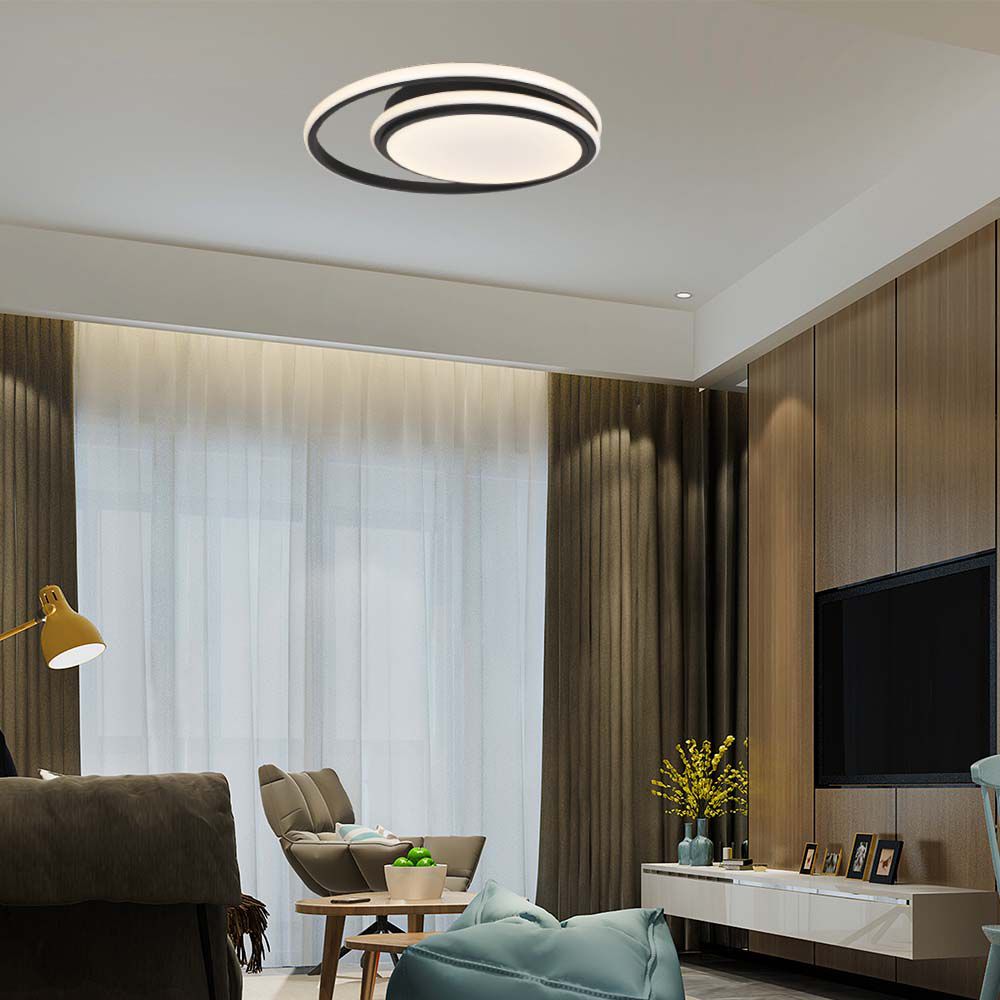 38W Lampa Dekoracyjna LED / Barwa: 4000K / Czarna