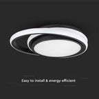 38W Lampa Dekoracyjna LED / Barwa: 4000K / Czarna