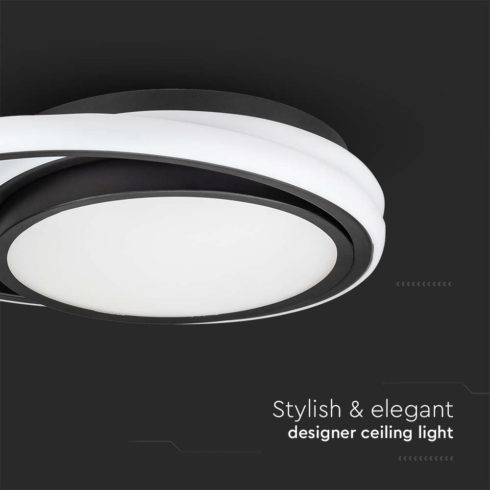 38W Lampa Dekoracyjna LED / Barwa: 4000K / Czarna