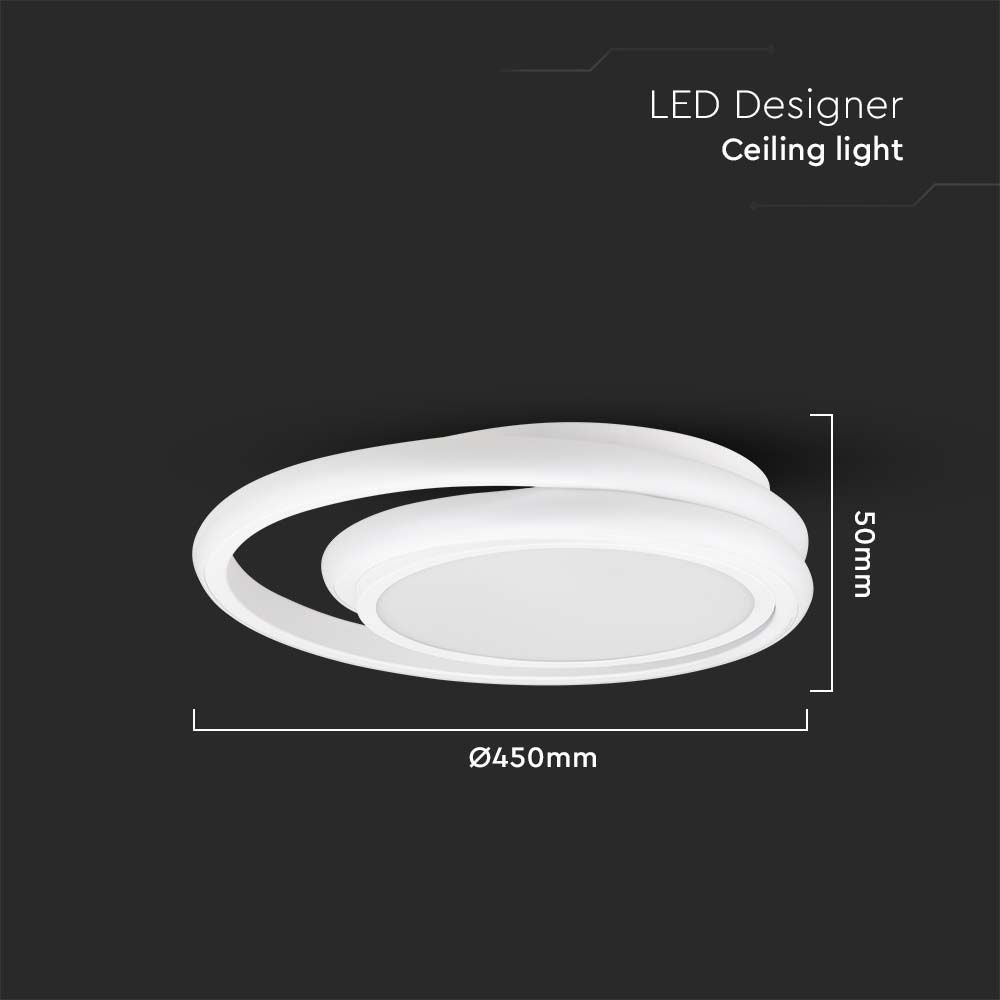 38W Lampa Dekoracyjna LED / Barwa: 4000K / Biała