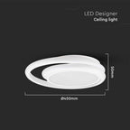 38W Lampa Dekoracyjna LED / Barwa: 4000K / Biała