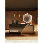 Maxlight Lampa wisząca Signature B - Metal + szkło - Mosiądz + szkło bursztynowe P0602