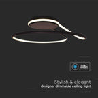 54W Lampa Dekoracyjna LED / Barwa: 4000K / Ściemniana / Czarna