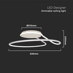 54W Lampa Dekoracyjna LED / Barwa: 4000K / Ściemniana / Biała