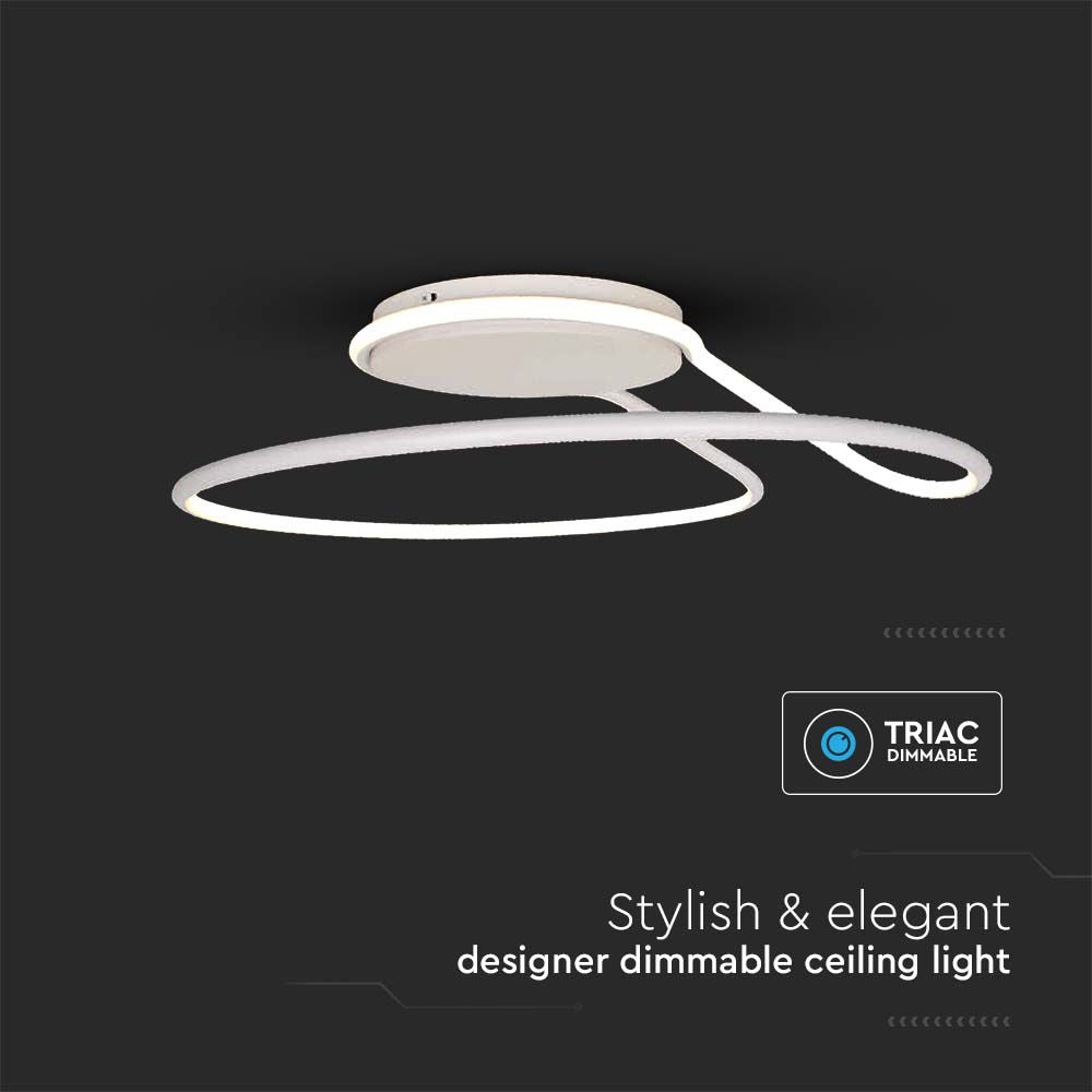 54W Lampa Dekoracyjna LED / Barwa: 4000K / Ściemniana / Biała
