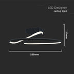 20W Lampa Dekoracyjna LED / Barwa: 4000K / Czarna