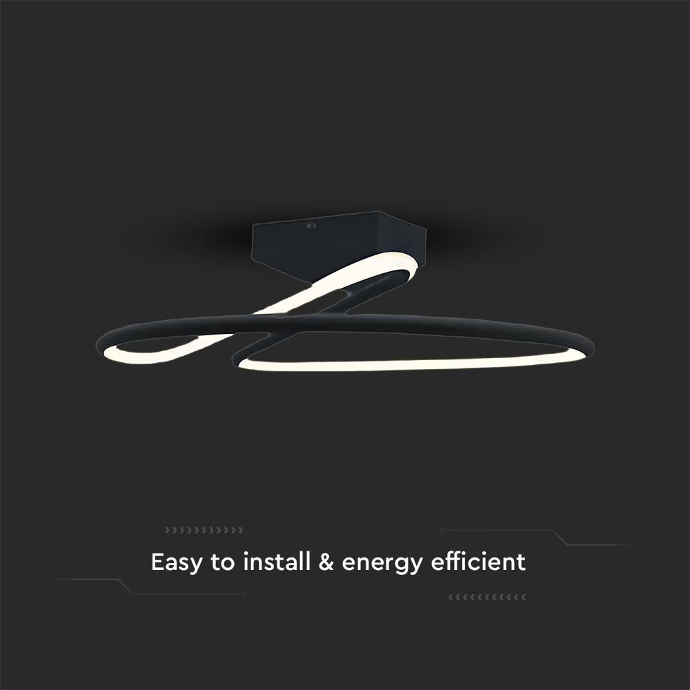20W Lampa Dekoracyjna LED / Barwa: 4000K / Czarna