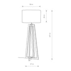 Nowodvorski Lampa podłogowa ACROSS 25W only LED 50/60Hz - Sklejka - Naturalne drewno 6927