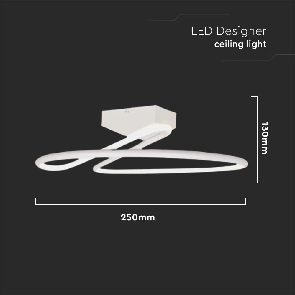 20W Lampa Dekoracyjna LED / Barwa: 4000K / Biała