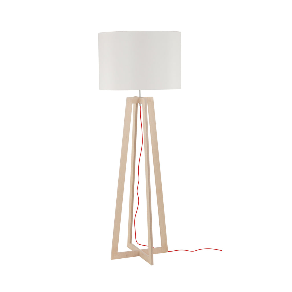 Nowodvorski Lampa podłogowa ACROSS 25W only LED 50/60Hz - Sklejka - Naturalne drewno