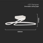 43W Lampa dekoracyjna LED / Barwa: 4000K / Kolor: Biały / Kształt: Okrągły